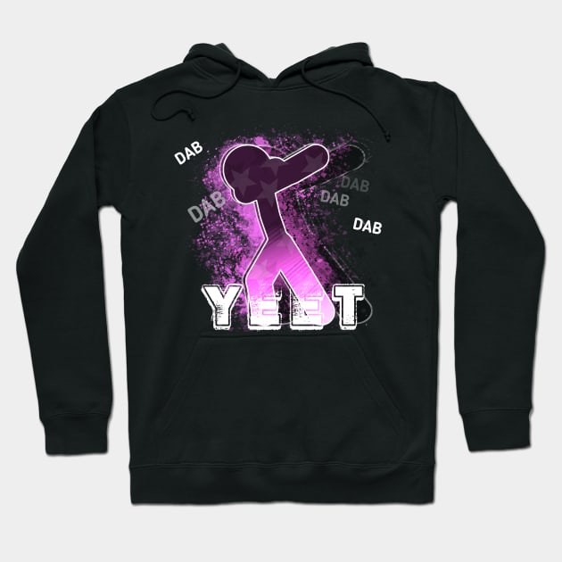 Yeet Dab Girls - Dabbing Yeet Meme - Funny Humor Graphic Gift Saying Pink Hoodie by MaystarUniverse